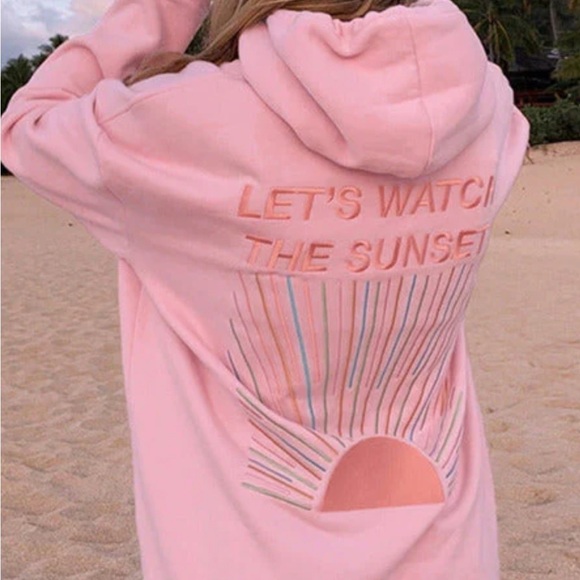 Dandy Worldwide “Let’s Watch The Sunset” Hoodie (original light pink color) Sz M - Picture 3 of 7